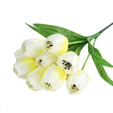 Imagem de Bouquet Day Decoração Artificial Noiva Real Mãe Casa 9 Cabeça Flor 1 peça Flor de Dimulação Látex Casamento Flores Artificiais Peônia Flores Artificiais (Cor: A, Tamanho: Talla