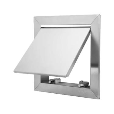 Imagem de Painel de acesso oculto de aço inoxidável - Porta de encanamento HVAC de montagem embutida para sótãos e paredes, ideal para cabos e fiação (45 x 60 cm/18 x 24 pol)