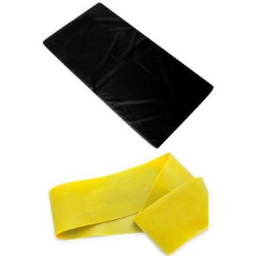 Imagem de Kit Colchonete Academia Ginástica Várias Cores + Mini Band Nivel Médio