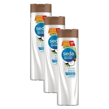 Imagem de Kit 3 Shampoo Seda Joias Da Natureza Óleo De Coco 425Ml