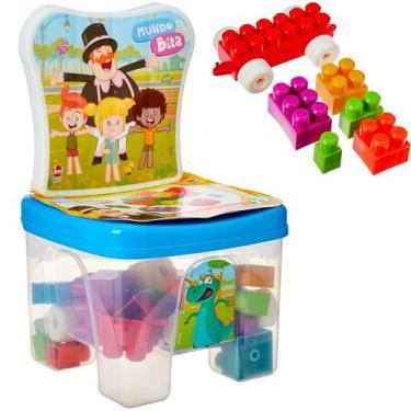 Imagem de Blocos De Montar Mundo Bita Cadeirinha Educativa 27 Peças, Colorido