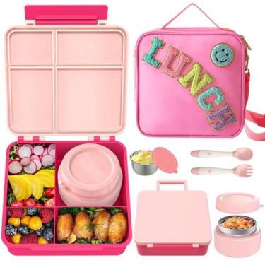 Imagem de Aimsnk Marmita Bento Infantil com Termo para Sopa de 237ml Rosa