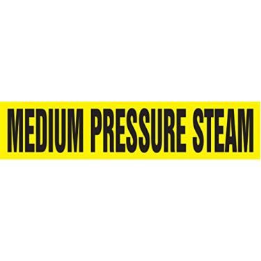 Imagem de Accuform Marcador de tubo RPK513STC Snap Tite "Medium Pressure Steam" para tubo externo de 6,3 cm a 7,6 cm, 35,5 cm A x 5 cm C x 30,5 cm L, preto sobre amarelo