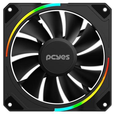 Imagem de COOLER FAN PARA GABINETE SANGUE FRIO 3 ARGB BLACK VULCAN 120MM PCYES - ARGBSF3BR