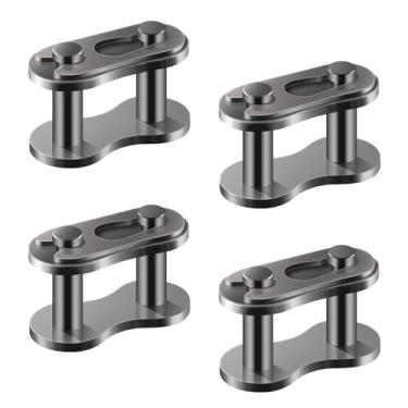 Imagem de Pacote com 4 conectores para motocicleta, bolso, bicicleta, corrente de rolos, de bolso, cruz, prata, elos mestres de substituição para quadriciclo 50cc 70cc 90cc 110cc 125cc ATV Quad 4 Wheeler Pocket