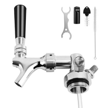Imagem de Dispensador de mini barril - Torneira de barril de cerveja para barril portátil, torneira de cerveja de aço inoxidável para Growler de cerveja com tampas roscadas internas, acessórios para mini