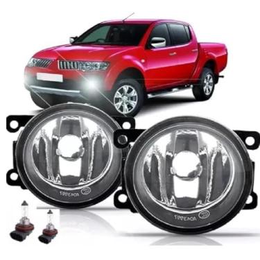 Imagem de Par Farol De Milha Universal L200 Triton 2007 2008 2009 2010 2011 2012 2013 2014 2015 2016 + Lâmpada