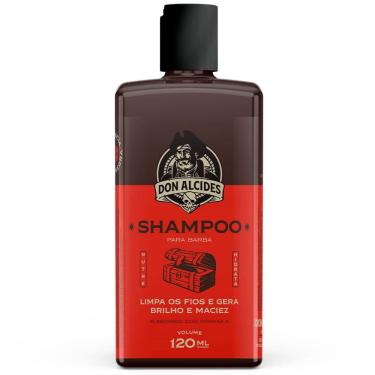 Imagem de Shampoo para Barba Negra Limpeza Brilho e Maciez 120mL Don Alcides