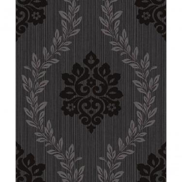Imagem de Papel De Parede Fusion Damask Grafite Preto - Rolo 10m X 0,53m