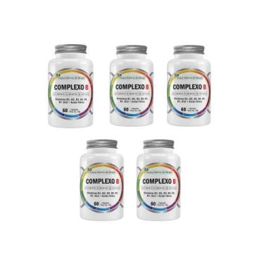 Imagem de Kit 5 Complexo B B3 B5 B6 B2 B9 B7 B12 5x60 Caps Flora Nativa - Flora 
