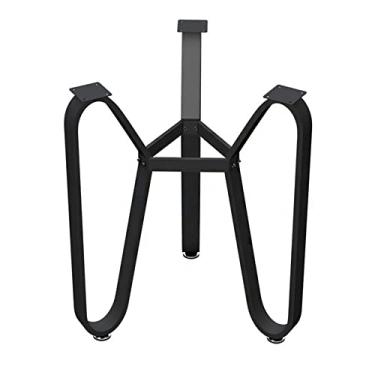 Imagem de Mesa de negociação suporte de mesa perna escritório reunião pequena mesa redonda mesa de centro e mesa de centro prateleira de ferro dourado preto branco preto