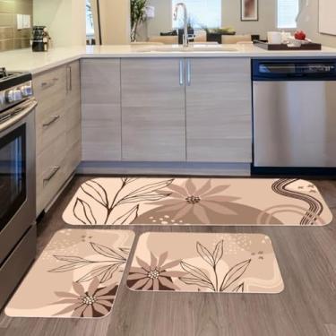 Imagem de Passadeira Cozinha, Kit 3 Tapetes para Cozinha Antiderrapante Mandala Vermelha, Elegante e Refinado(09)