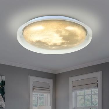 Imagem de Luminária de teto de montagem embutida estilo lua, luzes de teto modernas LED de 36 W 4...