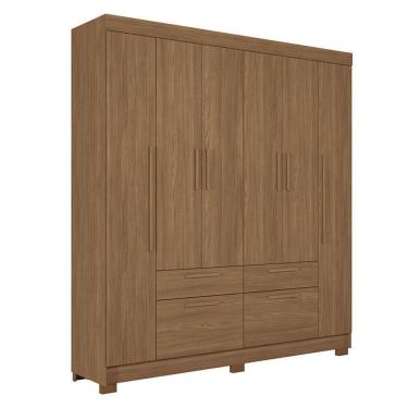 Imagem de Guarda Roupa Casal 6 Portas Guarapuava Jatobá - Santos Andirá