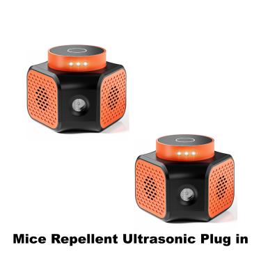 Imagem de Repelente de mouse, plugue ultrassônico repelente de ratos Meilen , dispositivo repelente de ratos interno, repelente de esquilos, controle de ratos com ultrassons e 9 luzes estroboscópicas para