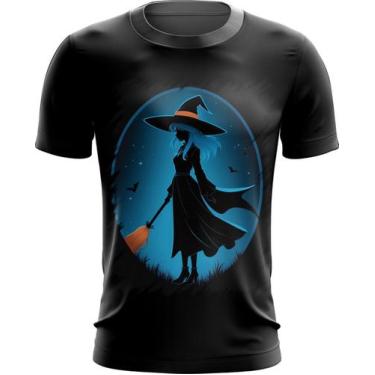 Imagem de Camiseta Dryfit Bruxa Halloween Azul Festa 5 - Kasubeck Store®, Baby L
