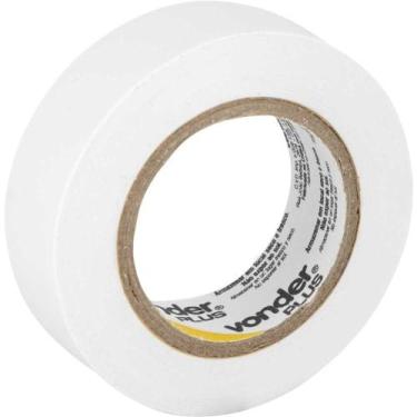 Imagem de Fita Isolante Branca 19 Mm X 10 M Vonder Plus Antichama Para Isolar Fi