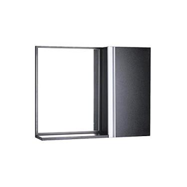 Imagem de Espelho para Banheiro com Armário Preto Barra Vertical