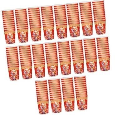 Imagem de Generic 200 peças copos descartáveis chineses do ano novo copo bebendo copos de bebidas quentes e frias drinkware dragão ano para