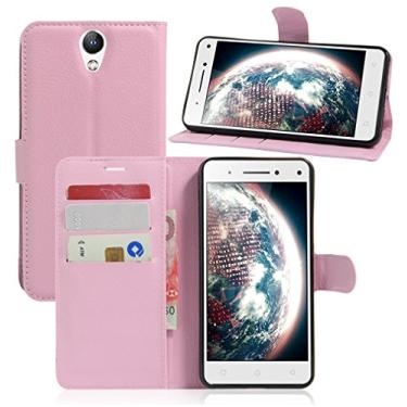 Imagem de Capa carteira Lenovo VIBE S1 Lite, capa carteira flip de couro PU premium com compartimento para cartão, suporte e fecho magnético [capa interior à prova de choque de TPU] Compatível com Lenovo VIBE