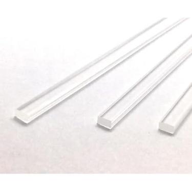 Imagem de 100pcs 4" x 4mm Flat Clear sticks for cake toppers cake pops or lollipops - Acrylic Plexiglass Sticks Transparent Clear, Strong and not bendy with length of 4“,6“ or 8“ (100, 4in)