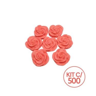 Imagem de Kit 500 Unidades Mini Sabonete Artesanal Rosa Flor 2,5 cm - D&C, Laran