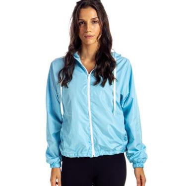 Imagem de Jaqueta Corta Vento Feminina Impermeável Lisa - UseCambiare, Azul, GG