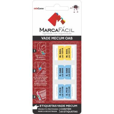 Imagem de Etiquetas Vade Mecum Meucurso - Matérias - Marca Fácil, OAB