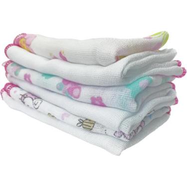 Imagem de Kit 24 Paninhos De Boca - 30x30cm Fraldinha De Boca Baby - Dugu, Femin