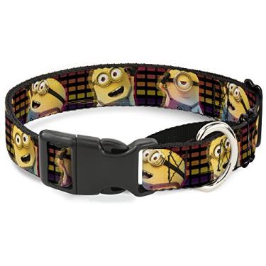 Imagem de Coleira para cães gamarra Meu Malvado Favorito 3 Equalizador Minions dançante preto multicolorido, 38 a 66 cm, 2,5 cm de largura