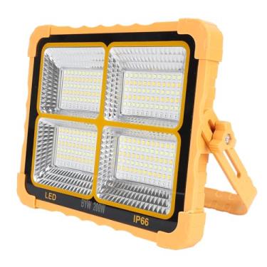 Imagem de Luz de Trabalho Solar Portátil LED de 200 W, 7000mAh 15000LM 288 Contas 4 Modos IP66 Luz de Trabalho de Emergência Recarregável à Prova de água para Camping, Pesca, Lâmpada de