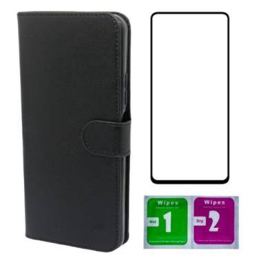 Imagem de Capinha Capa Carteira+ Pelicula Vidro 3d Para Moto G55 - Mustangshop, 