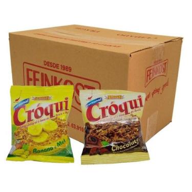 Imagem de Granola Croqui Banana E Mel E Chocolate Caixa Mista 50 Sache - Feinkos