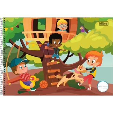 Imagem de Caderno Espiral Capa Dura Meia Pauta Sapeca Masculino 40 Folhas (Pacot