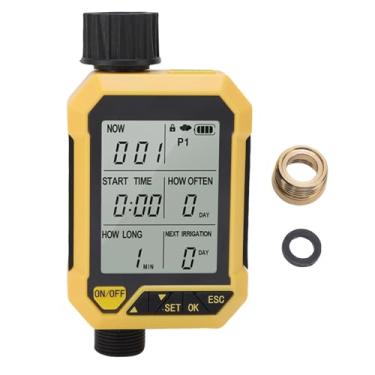 Imagem de Timer de água para Mangueira de Jardim, Controlador de Irrigação Automática de Tempo Inteligente Com Entrada de Latão, Atraso de Chuva, Timer de Aspersor Alimentado por Bateria
