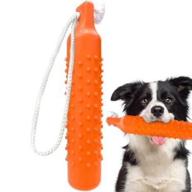 Imagem de BINGPET Brinquedo de para-choque flutuante para cães, 27 cm, grande, para treinamento e recuperação de sinuca de verão para cães grandes e GG (laranja)