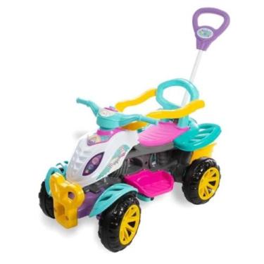 Imagem de Carrinho Motoquinha Infantil De Passeio com Pedal e Empurrador Carro d