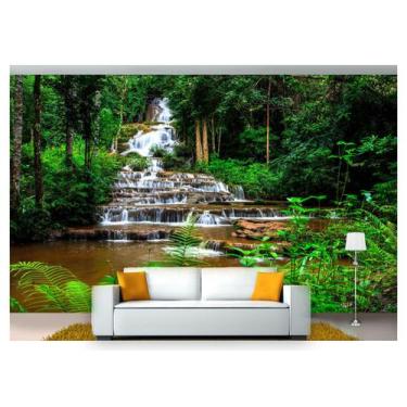 Imagem de Papel De Parede Cachoeira Natureza Mata 3D 6M² Nch160 - Você Decora
