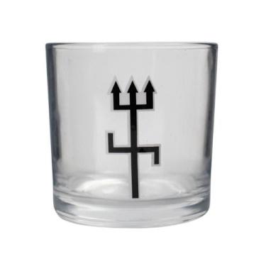 Imagem de Copo De Whisky Vidro Exú Tridente Tradicional 300 Ml - Meta Atacado