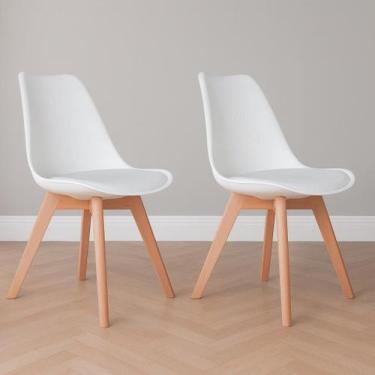 Imagem de Kit 2 Cadeiras De Jantar Empório Tiffany Saarinen Base Wood - Lar Text