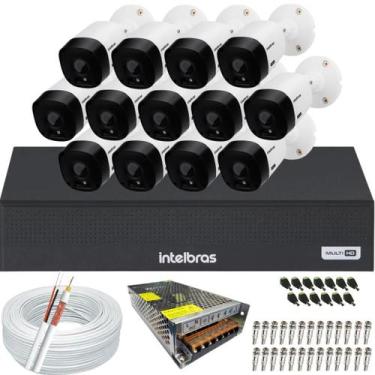 Imagem de Kit 13 Câmeras Intelbras Multi Hd 1120b Dvr 16 Canais
