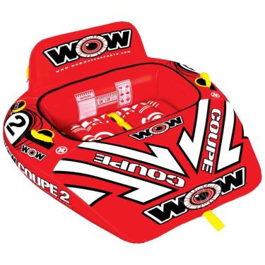 Imagem de Boia Rebocável Inflável Para 3 Pessoas, Resistente, WOW SPORTS, Vermelho