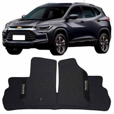 Imagem de Tapete Borracha Tracker 2020 à 2025 Preto Pvc Logo Bordado Jogo 3 Peça