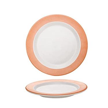 Imagem de Prato de serviço, pratos de jantar de melamina, pratos de sobremesa redondos de 25,4 cm, pratos de piquenique para festas em casa, festas, pratos leves resistentes a quebras (tamanho: 25,20 polegadas)