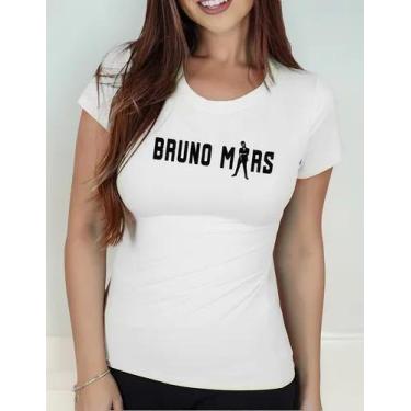 Imagem de Camiseta Camisa de Algodão Adulto Masculina Feminina  Bruno Mar s Músi