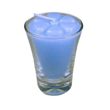 Imagem de Kit 10 velas Azul 7 cm no copinho 12 h decoração festa - Velitas (r)