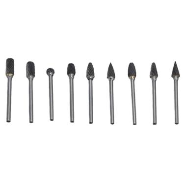 Imagem de aqxreight 10 Peças Arquivo Rotativo Carboneto Cimentado Cabeça de Moagem de Aço de Tungstênio de Corte Duplo de Alta Velocidade para Polido Padrão único Aço Alumínio Outro de Tungstênio de Carboneto