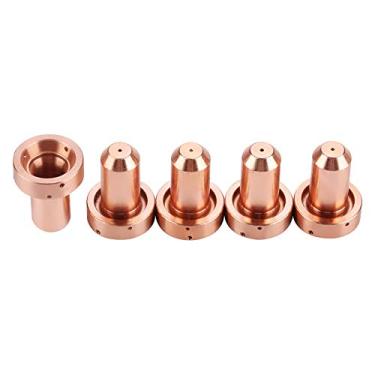 Imagem de Hyuduo 5pcs 9-8208 Dicas de Bico de Plasma Plasma Bicos de Corte de Plasma Bocais de Tocha de Plasma 40a Ajuste para Dinâmica Térmica SL60/100 Com Alta Compatibilidade de Cobre de