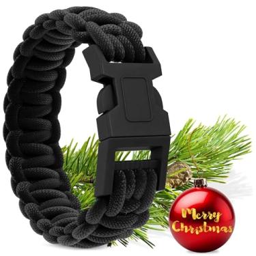 Imagem de Pulseira Paracord - Pulseiras de Paracord para homens, pulseiras militares de sobrevivência para homens, pulseira tática para homens, pulseira de sobrevivência - pulseiras masculinas de paracord