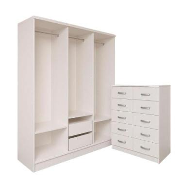 Imagem de Closet Lisboa com Cômoda 10 Gavetas Premium Marbela - Evidencia Moveis